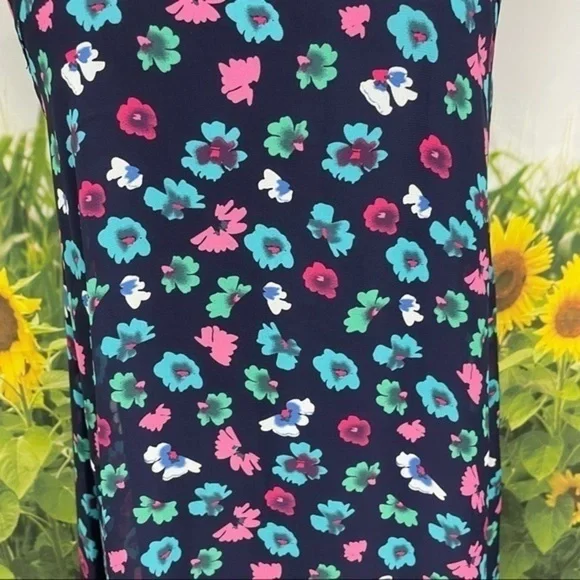BETSY JOHNSON Navy Floral Shift Dress 4 - Picture 10 of 15